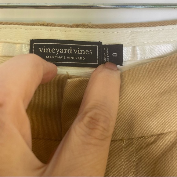 Vineyard Vines Martha's Vineyard Pleated High Rise Wide Leg Trouser Chino Pant 0 - Picture 6 of 7